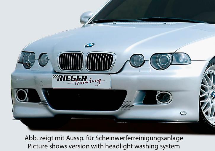 Rieger voorbumper | 3er E46: Compact | stuk ongespoten abs |, Auto-onderdelen, Carrosserie en Plaatwerk, Nieuw, BMW, Verzenden