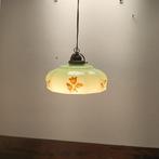 Lamp - Glas - Vintage Franse hanglamp