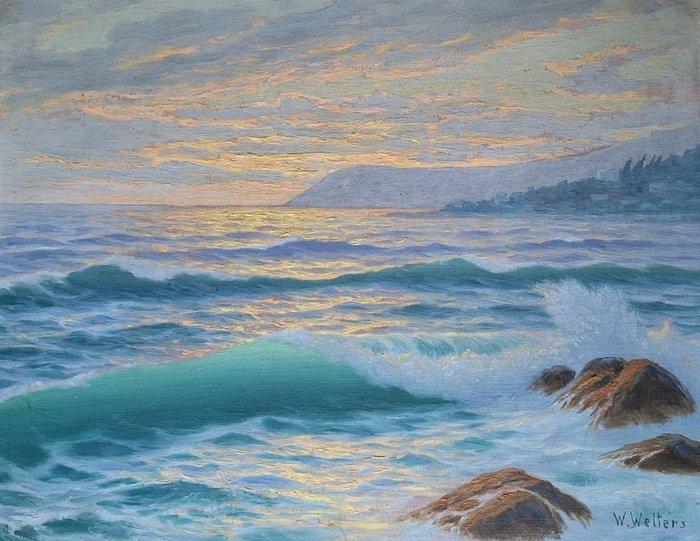 Willem Welters (1881-1972) - Seascape, Antiek en Kunst, Kunst | Schilderijen | Klassiek