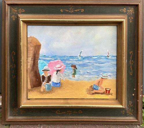 Natasja Smink (1979- heden) - Heerlijk dagje strandplezier, Antiek en Kunst, Kunst | Schilderijen | Klassiek