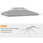 TRUUSK Paviljoendak Vervangend Dak Voor Tuinpaviljoen 3x4m G, Tuin en Terras, Partytenten, Verzenden, Nieuw
