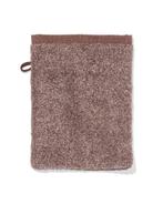 HEMA Washand 16x21cm zware kwaliteit gemêleerd bruin, Verzenden, Nieuw, Bruin