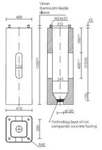 betonsokkel rosa B-70 M24-300x300mm voor lantaarnpaal en cam, Verzenden