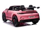 Kinderauto PORSCHE GT3 Roze  2 zitter, leder, FM, BT, Ophalen of Verzenden, Nieuw
