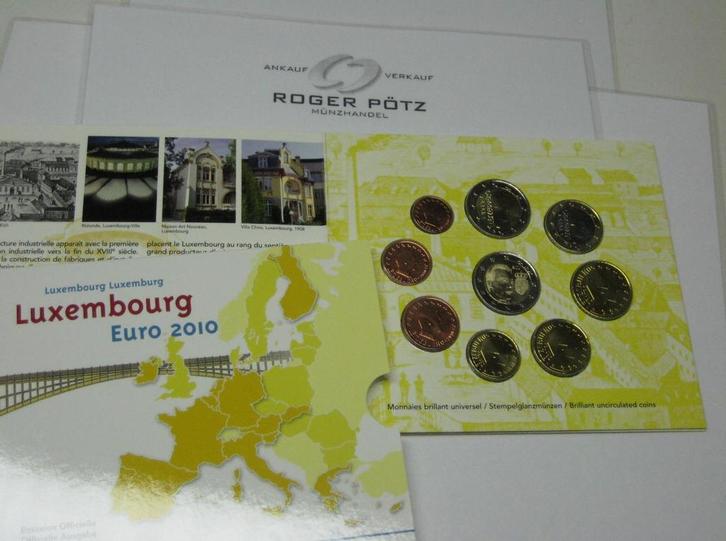 Luxemburg 5,88 Euro Kms 2010 mit 2 Euro Henri, Postzegels en Munten, Munten | Europa | Euromunten, Verzenden