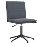 vidaXL Eetkamerstoel fluweel donkergrijs, Huis en Inrichting, Stoelen, Verzenden, Nieuw