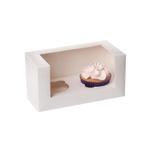 HoM Cupcake Doosje 2 Wit (incl. tray met venster) 100st., Verzenden, Nieuw