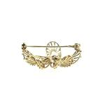 Gouden bloem broche, Sieraden, Tassen en Uiterlijk, Broches, Ophalen of Verzenden, Gebruikt, Overige kleuren, Goud