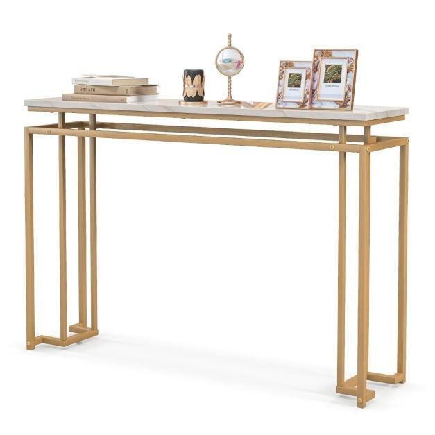 2dekans | Gouden Consoletafel Moderne 120 cm Consoletafel, Huis en Inrichting, Tafels | Eettafels, Zo goed als nieuw, Ophalen of Verzenden
