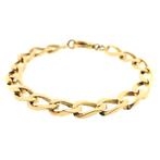 18 Krt. Gouden gourmet schakel armband | 19,5 cm, Sieraden, Tassen en Uiterlijk, Armbanden, Ophalen of Verzenden, Gebruikt, Overige kleuren