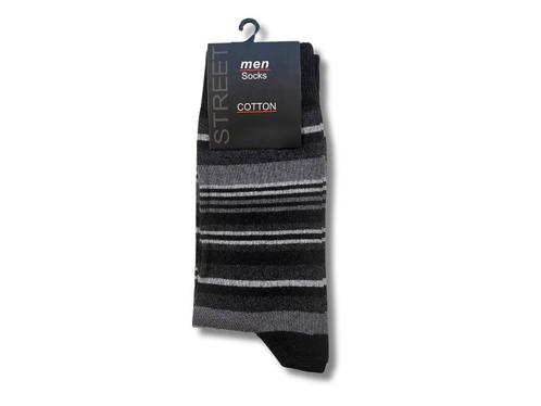 Herensokken - Strepen - Zwart/Grijs, Kleding | Heren, Sokken en Kousen, Verzenden