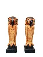 Beeldje - Koppel uilenfiguren - IJzer, Antiek en Kunst