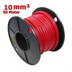 Rol van 10mm², 50 meter - Rood/zwart Dubbel geïsoleerde a., Verzenden, Nieuw