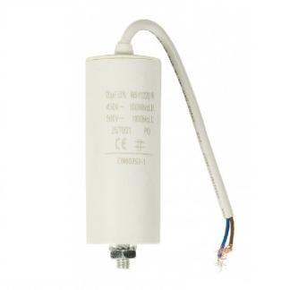 Condensator - Aanloop - 20.0 F (Max. 450V, Met kabel), Doe-het-zelf en Verbouw, Elektra en Kabels, Nieuw, Verzenden
