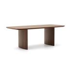 *WOONWINKEL* Kave Home Litto Design Eettafel Walnoot Deens O, Huis en Inrichting, Verzenden, Nieuw