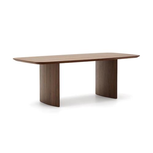 *WOONWINKEL* Kave Home Litto Design Eettafel Walnoot Deens O, Huis en Inrichting, Tafels | Eettafels, Nieuw, Verzenden