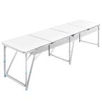 vidaXL Campingtafel inklapbaar en verstelbaar 240x60 cm, Caravans en Kamperen, Kampeermeubelen, Verzenden, Nieuw