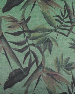 Linnen Tropical Groen/Naturel, Hobby en Vrije tijd, Stoffen en Lappen, Groen, Nieuw