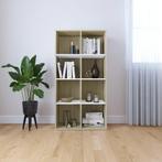 vidaXL Boekenkast/dressoir 66x30x130 cm hout wit en sonoma, Huis en Inrichting, Verzenden, 100 tot 150 cm, Nieuw, 50 tot 100 cm