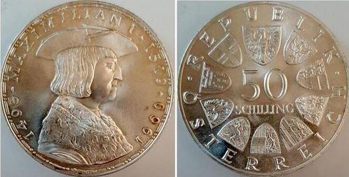50 Schilling Österreich 1969 Maximilian I stgl fein Km 99.., Postzegels en Munten, Munten | Europa | Niet-Euromunten, Verzenden