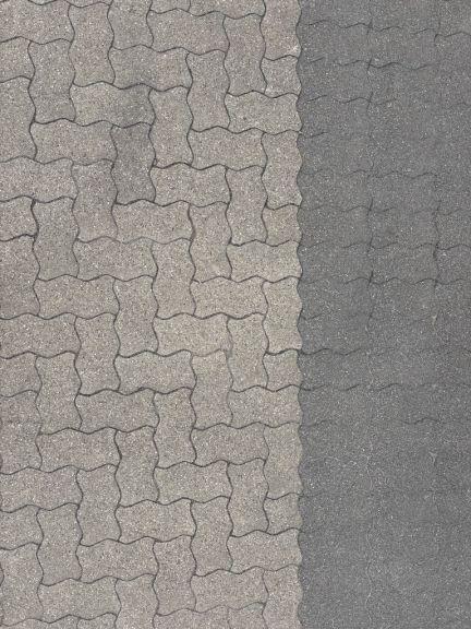 Gebruikte Sinpro profielstenen grijs / zwart 8cm, Tuin en Terras, Tegels en Klinkers, Ophalen of Verzenden