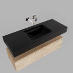 Badkamermeubel AQS Ibiza 120 cm Washed Oak Solid Surface, Huis en Inrichting, Badkamer | Badkamermeubels, Ophalen of Verzenden