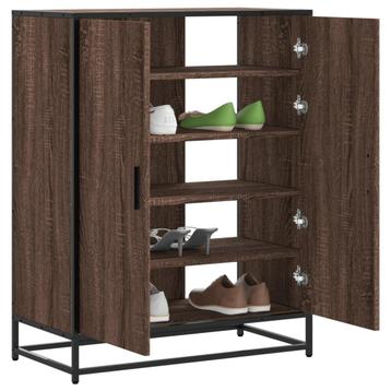 vidaXL Schoenenkast 75x38x97,5 cm bewerkt hout en metaal beschikbaar voor biedingen