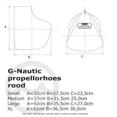 G-Nautics Propellerhoes Rood-Small, Watersport en Boten, Accessoires en Onderhoud, Nieuw, Ophalen of Verzenden