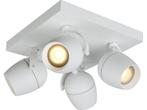 Lucide PRESTON - Plafondspot Badkamer - 4xGU10 - IP44 - Wit, Huis en Inrichting, Verzenden, Nieuw