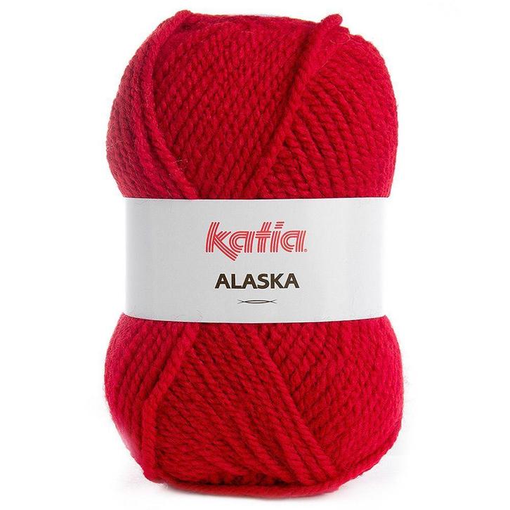 Katia Alaska - 11 robijnrood - Acryl Garen, Hobby en Vrije tijd, Breien en Haken, Ophalen of Verzenden