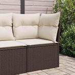 vidaXL Tuinhoekbank met kussens poly rattan bruin, Tuin en Terras, Tuinsets en Loungesets, Verzenden, Nieuw, Rotan