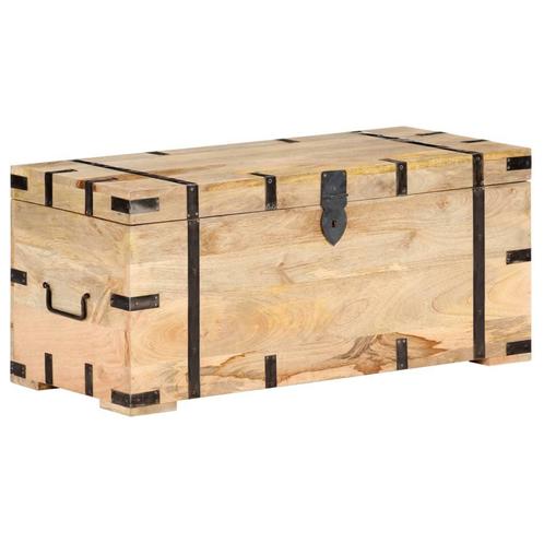 vidaXL Opbergkist 90x40x40 cm massief mangohout, Huis en Inrichting, Woonaccessoires | Kisten, Nieuw, Verzenden