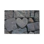Deurmat Hart in steen 75x50cm, Verzenden, Nieuw