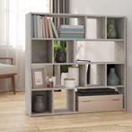 vidaXL Boekenkast/kamerscherm 105x24x102 cm betongrijs, Huis en Inrichting, Woonaccessoires | Kamerschermen, Verzenden, Nieuw