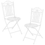 Bistroset Biella metaal tuintafel met 2 tuinstoelen wit, Tuin en Terras, Verzenden, Nieuw