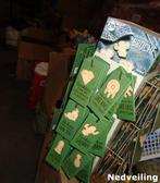 144x Houten Broches op cadeaukaart incl presentatiemolen, Nieuw