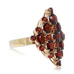Ring - 18 karaat Geel goud - 5.62ct. tw. Granaat - Granaat, Sieraden, Tassen en Uiterlijk, Ringen, Nieuw