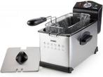 DOMO DO514FR Friteuse – Frituurpan - 3L – 2000W – RVS/Zwart, Huis en Inrichting, Verzenden, Zo goed als nieuw