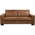 Leren bank Enjoy - 2,5 zits - Kenia Brown (bruin) - Poten, Huis en Inrichting, Banken | Bankstellen, Nieuw, Ophalen of Verzenden