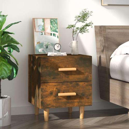 vidaXL Nachtkastje 40x35x47,5 cm gerookt eikenkleurig, Huis en Inrichting, Slaapkamer | Nachtkastjes, Nieuw, Minder dan 45 cm