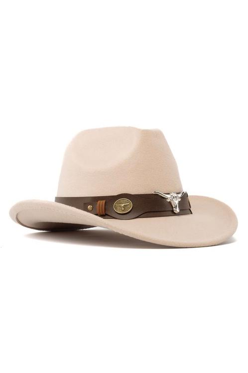 Cowboyhoed Beige Wolvilt Stier Lichtbruine Cowboy Western Ho, Kleding | Heren, Carnavalskleding en Feestkleding, Nieuw, Overige maten