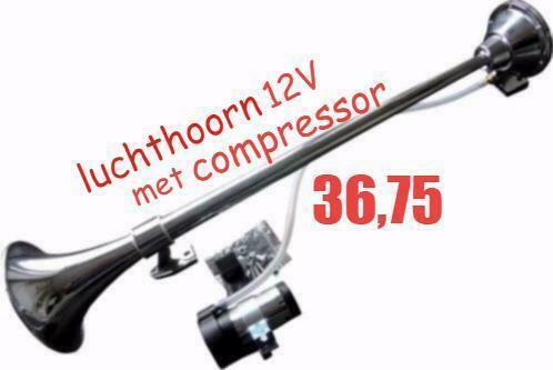 luchthoorn  65 cm 12 volt met compressor nieuw!!, Auto diversen, Overige Auto diversen, Ophalen of Verzenden