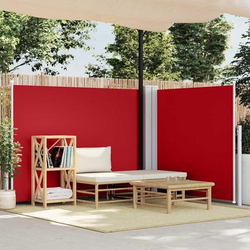 vidaXL Windscherm uittrekbaar 140x1000 cm rood, Tuin en Terras, Zonneschermen, Nieuw, Verzenden
