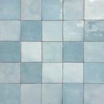 Porcelacasa wandtegel random 10x10 handvorm mix blauw glans, Nieuw, Ophalen of Verzenden, 10 m² of meer, Wandtegels