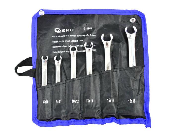 Remleiding Sleutel Set - 8 T/m 18 Mm - 6 Delig - Remsleutel, Doe-het-zelf en Verbouw, Gereedschap | Handgereedschap, Nieuw, Ophalen of Verzenden