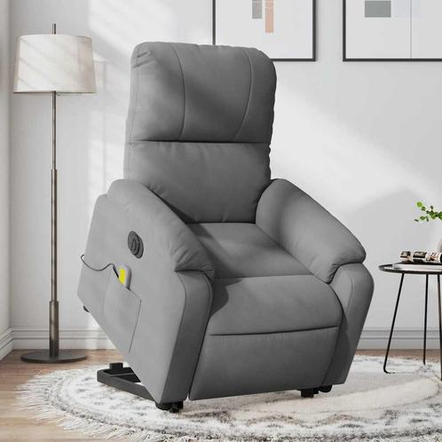 vidaXL Sta-op-massagestoel elektrisch microvezelstof, Huis en Inrichting, Fauteuils, Nieuw, Verzenden