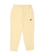 NIKE Womens Tracksuit Trousers UK 10 Small Yellow Cotton, Kleding | Dames, Verzenden, Nieuw