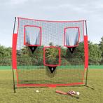 vidaXL Honkbalnet draagbaar 183x105x183 cm Polyester zwart, Sport en Fitness, Honkbal en Softbal, Verzenden, Nieuw