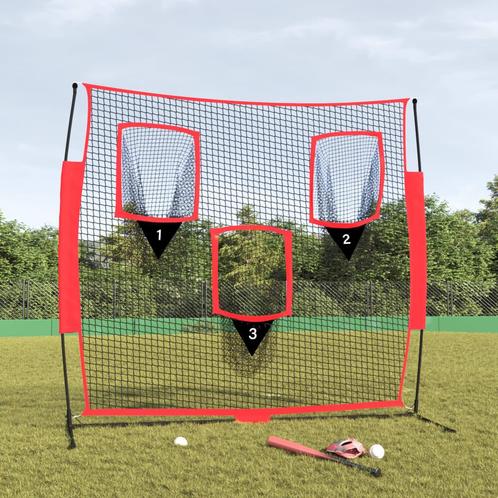 vidaXL Honkbalnet draagbaar 183x105x183 cm Polyester zwart, Sport en Fitness, Honkbal en Softbal, Nieuw, Verzenden
