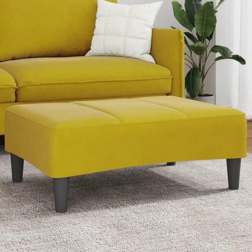 vidaXL Voetenbank 77x55x31 cm fluweel geel, Huis en Inrichting, Banken | Voetenbanken en Poefen, Nieuw, Verzenden